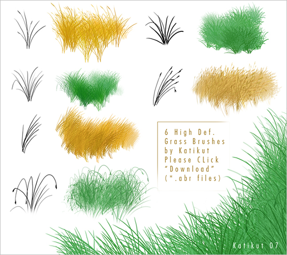 240 Photoshop Grass Brushes Free Vector Eps Abr Ai Format Download