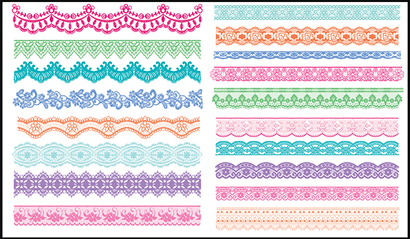 colourful lace photoshop brushes premium download