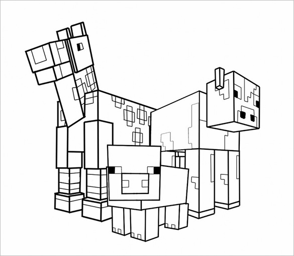 Download 18+ Minecraft Coloring Pages - PDF, PSD, PNG | Free ...