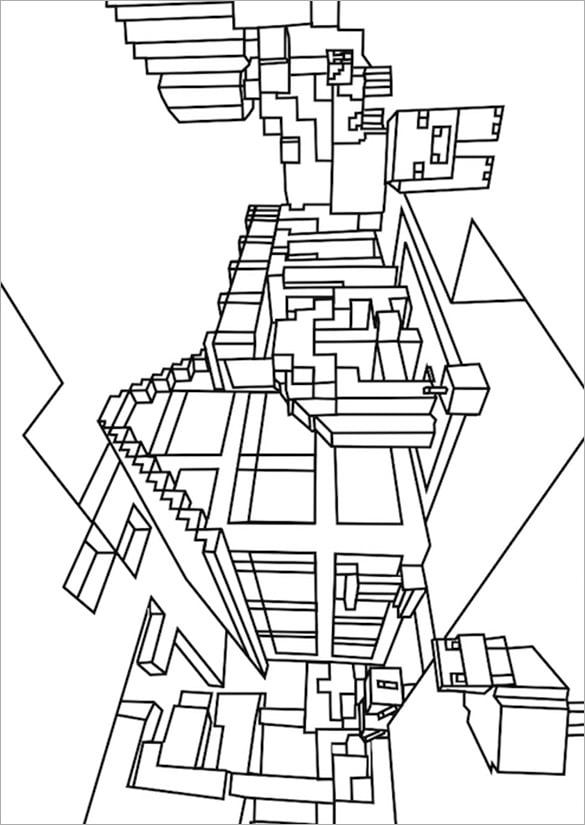 20+ Minecraft Coloring Pages - PDF, PSD, PNG | Free ...