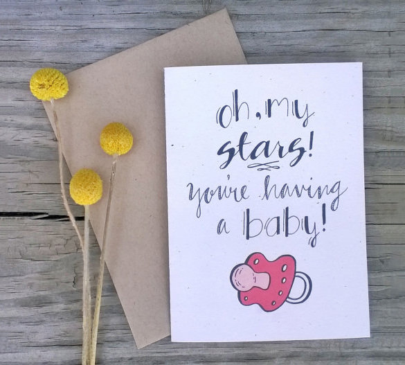 cute baby shower card template