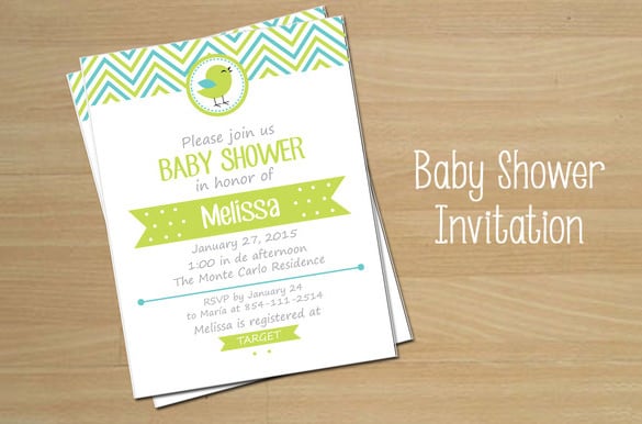 eps baby shower invitation card template