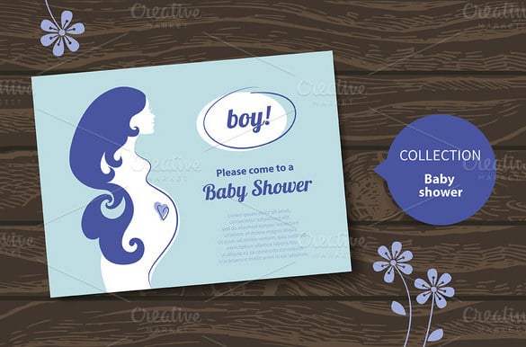 baby shower eps card template download