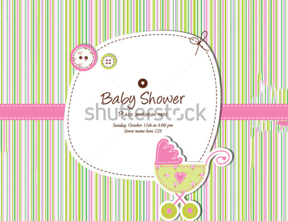 cute card template for baby shower