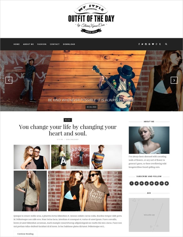 excellent photography blog template free download