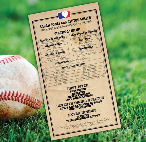 baseball line up card template download