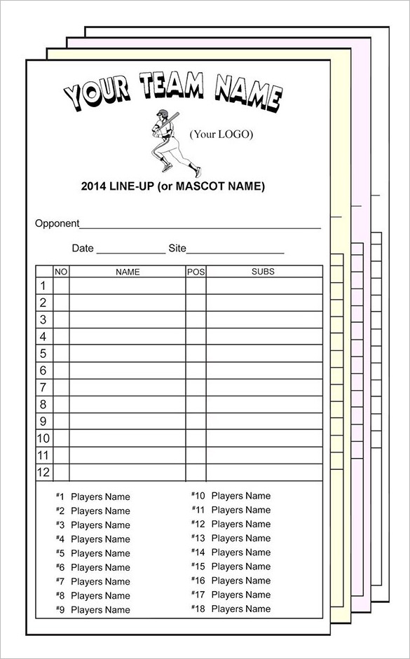 10+ Baseball Line Up Card Templates - DOC, PDF