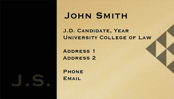 law student business card for you