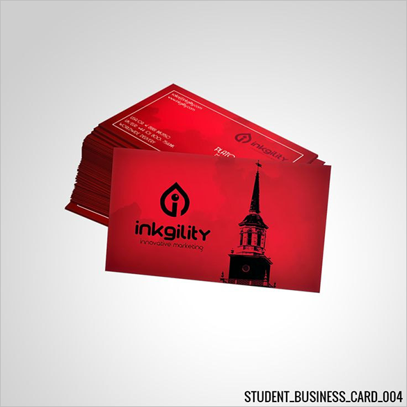 astonishing student business card for you