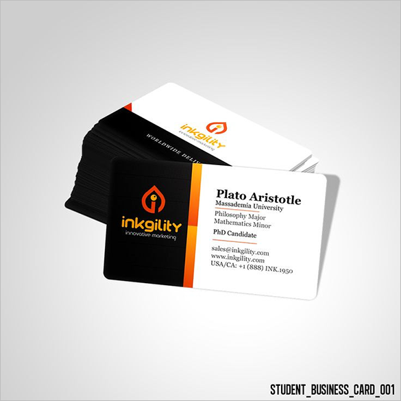 21+ Student Business Card Templates PSD, Word, Pages