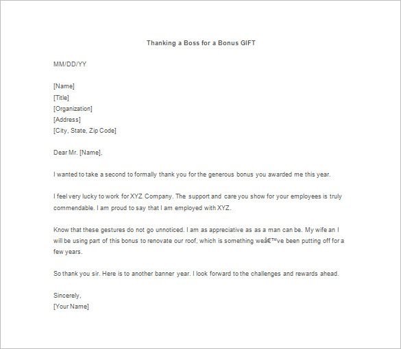 letter you year 6 thank example Letter   Premium For  Thank  11 Free Gift  PDF You DOC, &