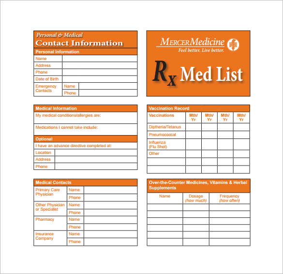 8 Medication Card Templates DOC PDF Free Premium Templates