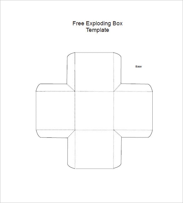 free exploding box template
