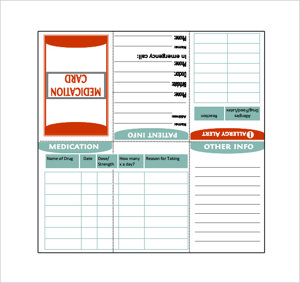 7+ Medication Card Templates DOC, PDF