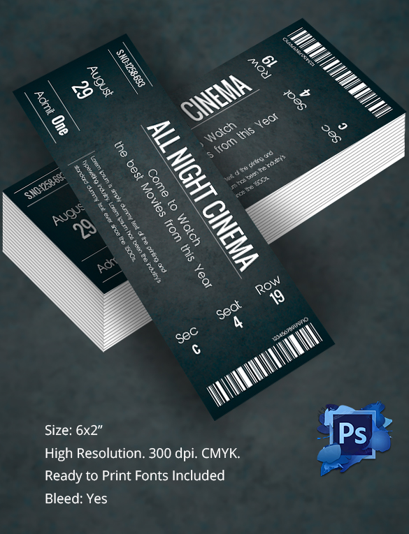 ticket template 91 free word excel pdf psd eps