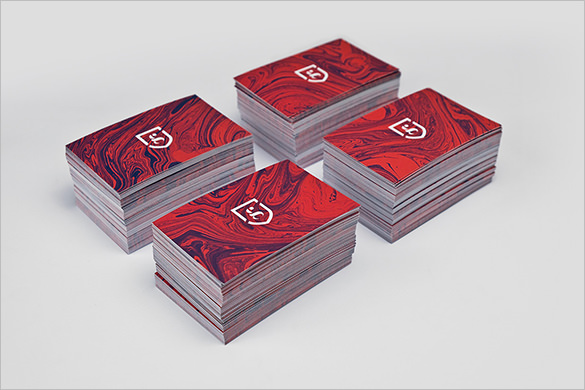 creative red business card free download