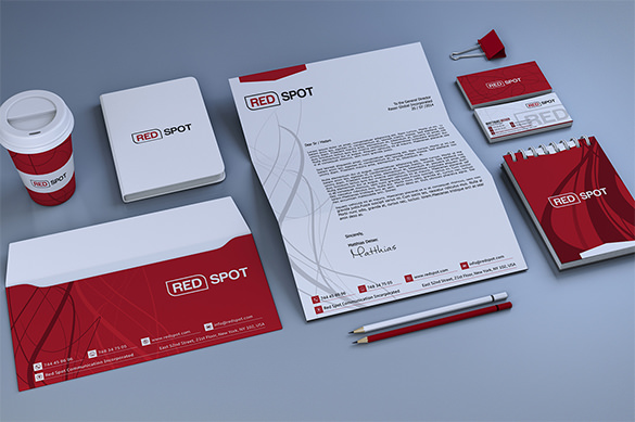 red corporate business card for premium