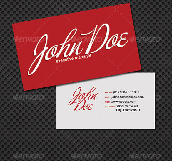 elegant premium red business card