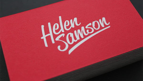 red business cards