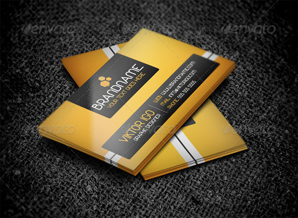 modern orange business card premium download