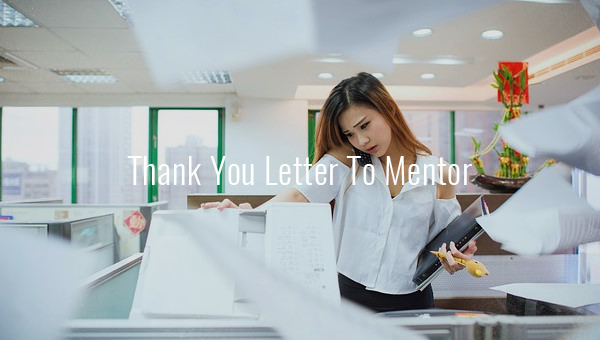 thank you letter to mentors