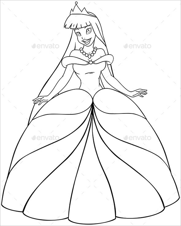 amazing premium asian princess coloring page