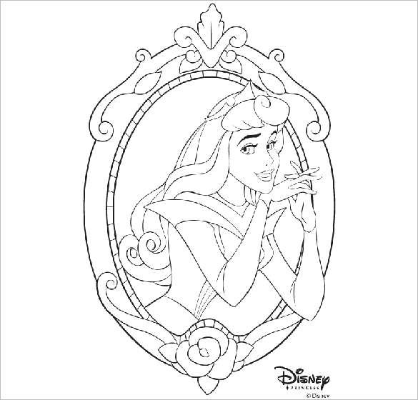 princess aurora colouring page for you