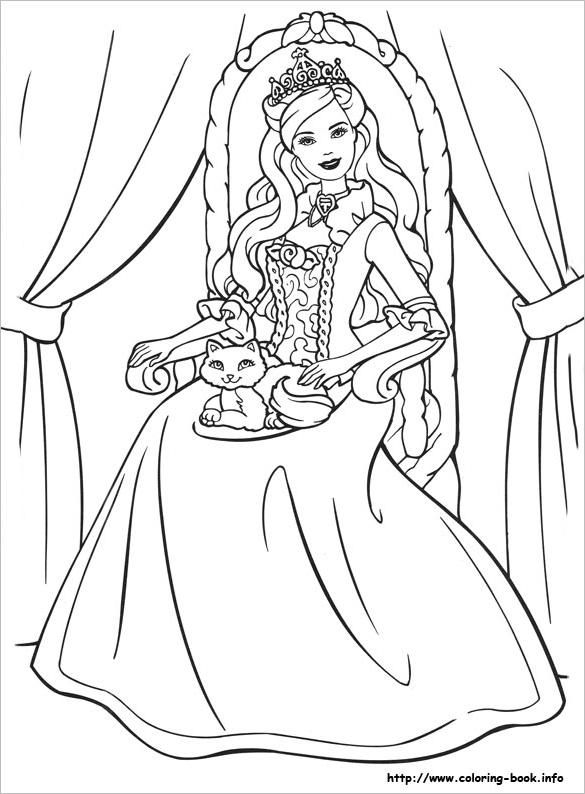 outstanding free printable princess colouring page