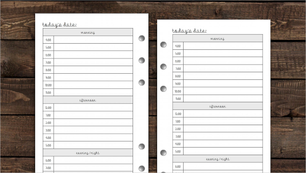 Free Daily planners in PDF format - 20+ templates