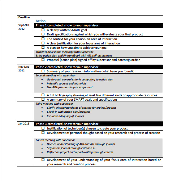 Project Action Plan Template - 17+ Free Word, Excel, PDF ...