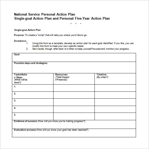 13+ Career Action Plan Templates DOC, PDF, Excel