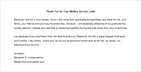 appreciation letter for service