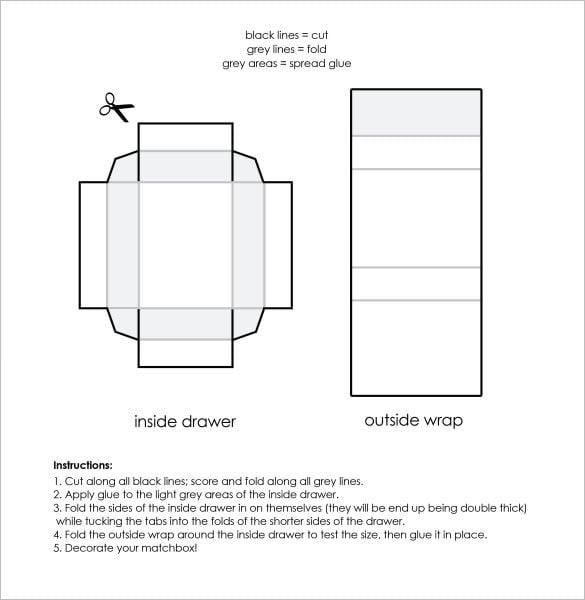 sample template for make cardboard gift boxes