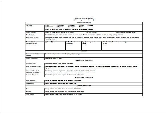 example of a corrective action plan free download