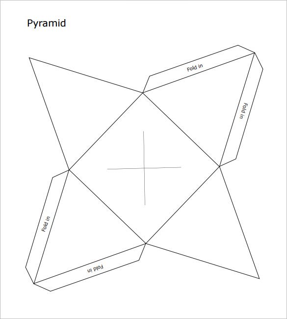 Pyramid box template, pyramid shape box, triangle box, DIY b