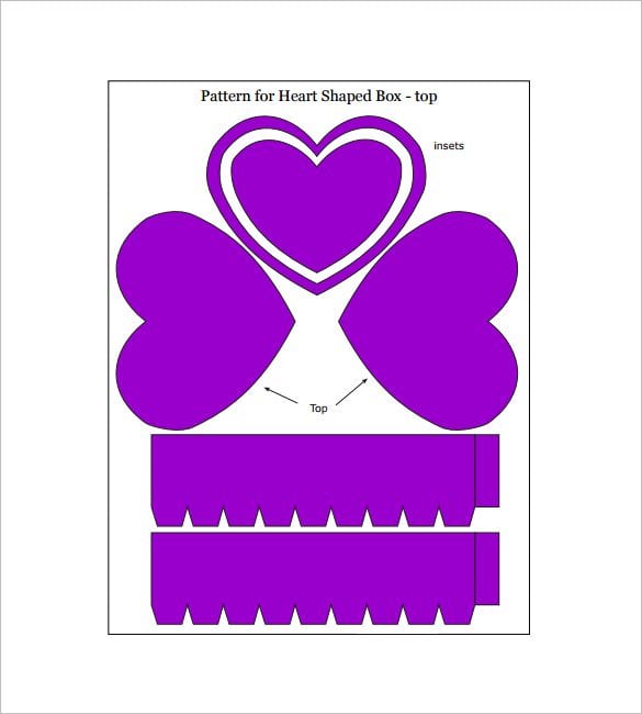 sample heart shaped gift box