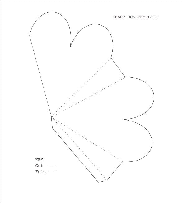 Printable Heart Shaped Box Template