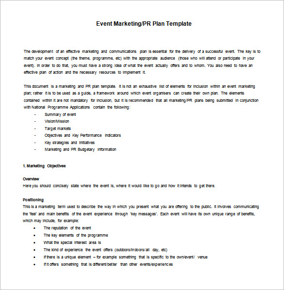 sample event marketing action plan free download