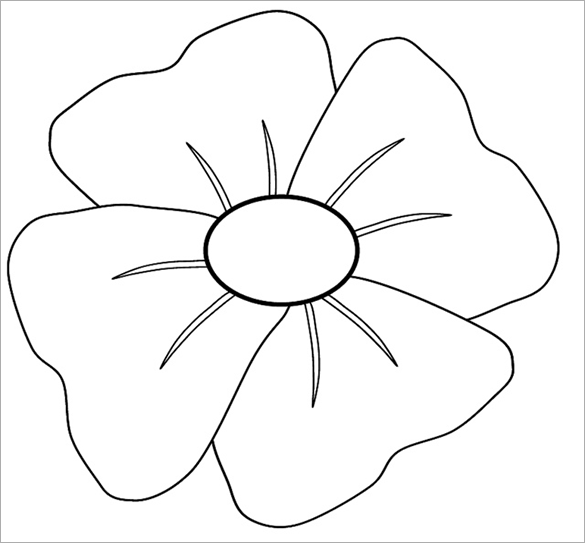 18 Poppy Coloring Pages PDF JPG
