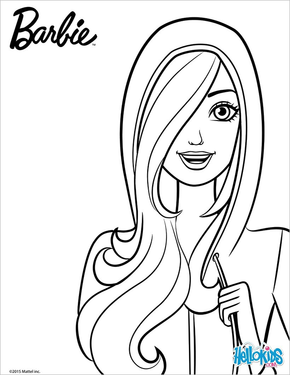 barbie doll colouring book