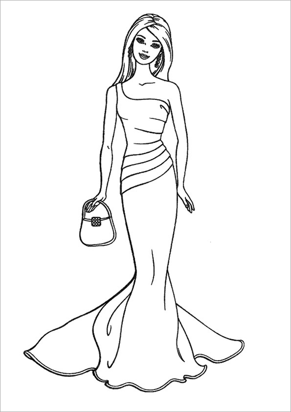 20 Barbie Coloring Pages DOC PDF PNG JPEG EPS