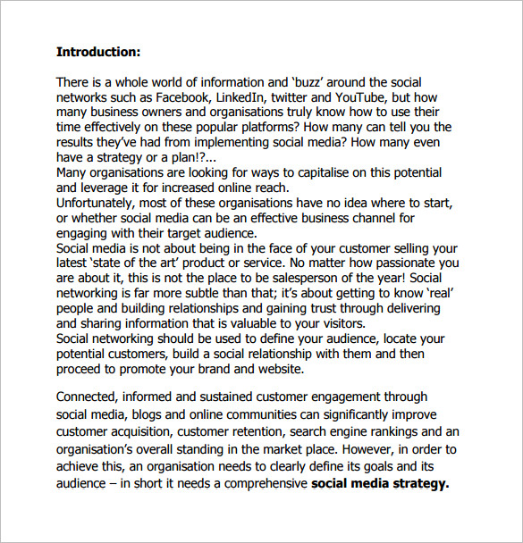 Social Media Action Plan Template 7+ Free Sample, Example, Format