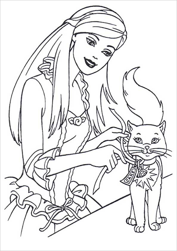 20 Barbie Coloring Pages Doc Pdf Png Jpeg Eps Free Premium Templates