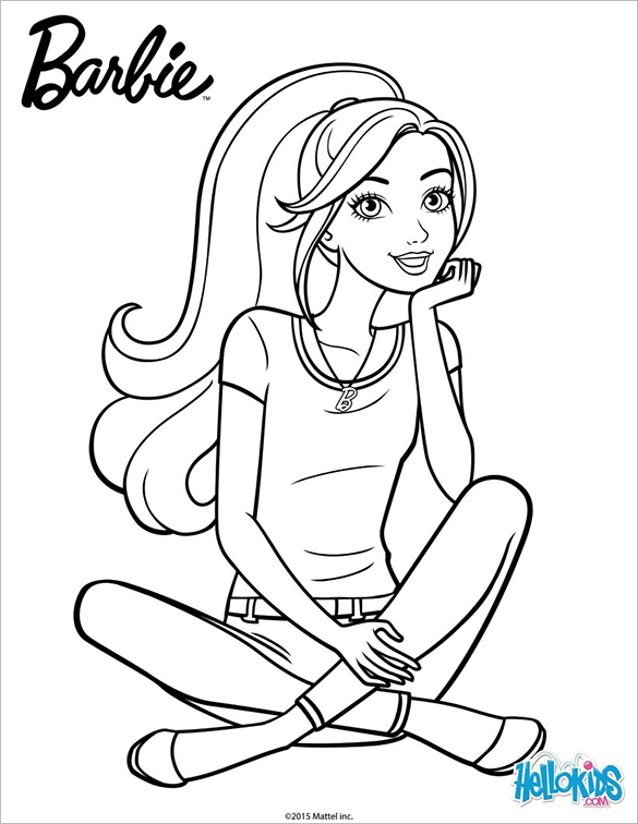 20 Barbie Coloring Pages DOC PDF PNG JPEG EPS