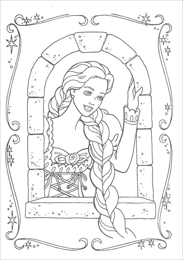 mindblowing free barbie coloring page for you
