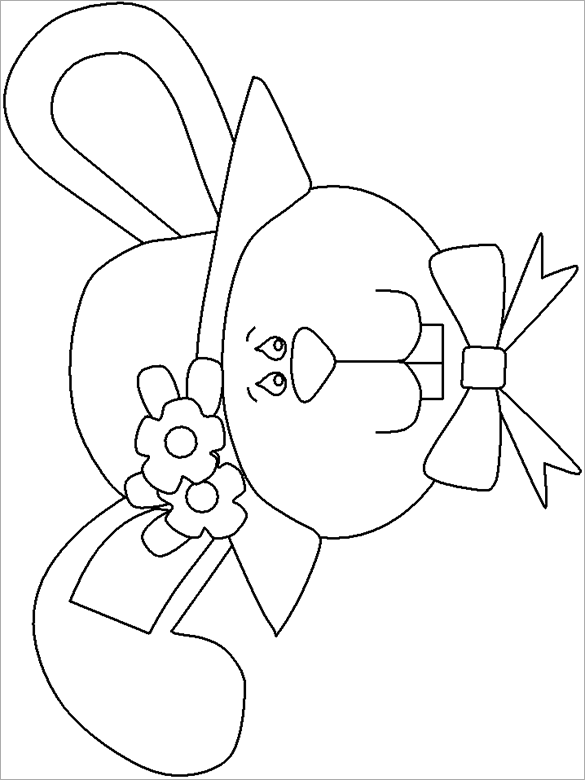 easter bunny printable coloring page