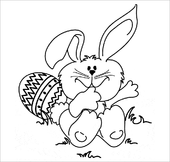 best easter bunny coloring page for free