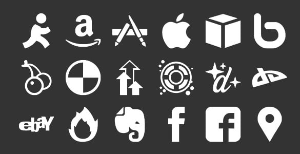 150 monochrome social icons for free download