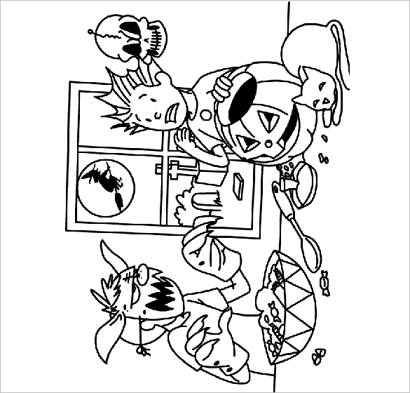 printable halloween pumpkin coloring page for you