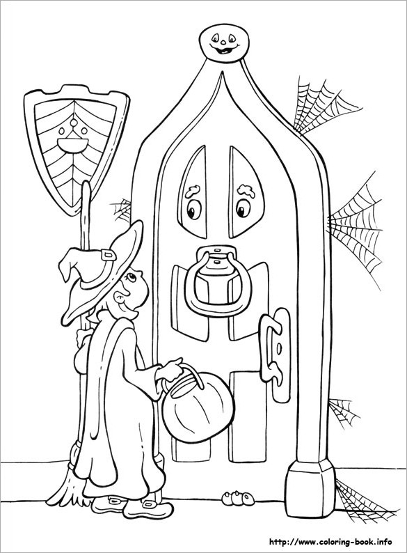 20+ Halloween Coloring Pages - PDF, PNG